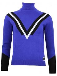 Peak Mountain Golf w kolorze niebiesko-czarnym rozmiar: L. Czarne golfy damskie Peak Mountain, l, z aplikacjami, bez ramiączek. Za 217.99 zł.