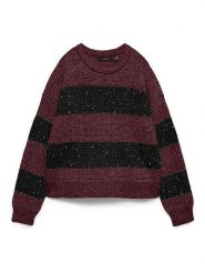 Vero Moda Sweter w kolorze bordowo-czarnym rozmiar: XL. Czarne swetry klasyczne damskie Vero Moda, s, z materiału, bez kołnierzyka. Za 95.92 zł.
