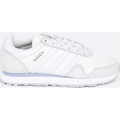 Adidas Originals - Buty Haven. Białe buty sportowe na co dzień damskie adidas Originals, bez wzorów, z materiału. W wyprzedaży za 249.90 zł.