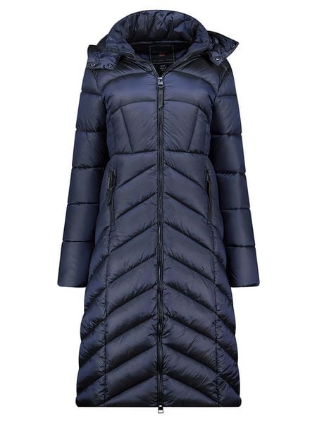 Geographical Norway Płaszcz pikowany "Blanche" w kolorze granatowym rozmiar: XL. Niebieskie płaszcze damskie Geographical Norway, xl, bez wzorów. Za 204.96 zł.