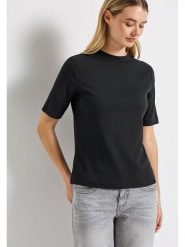 Cecil Koszulka w kolorze czarnym rozmiar: 42. Czarne bluzki damskie Cecil, bez wzorów, z bawełny, bez kołnierzyka. Za 82.83 zł.
