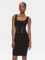 Pinko Sukienka dzianinowa Cactus 102879 A1LK Czarny Slim Fit. Czarne sukienki damskie Pinko, l, bez wzorów, z dzianiny, bez kołnierzyka, bez ramiączek. Za 1,309.00 zł.