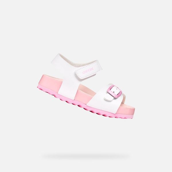 Sandały GEOX B SANDAL CHALKI Biały. Białe obuwie trekkingowe damskie Geox, bez wzorów, z syntetyku, bez obcasa. Za 168.99 zł.