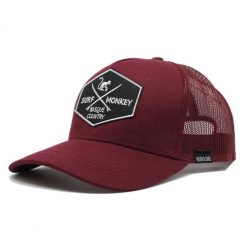 Czapka Trucker - 5 Paneli / Jeden rozmiar (Bordowy/Beżowy). Czerwone czapki męskie SURF MONKEY, bez wzorów, sportowe. Za 159.95 zł.