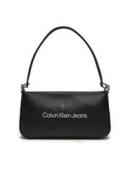 Calvin Klein Jeans Torebka Sculpted Shoulder Pouch25 Mono K60K610679 Czarny. Czarne torebki klasyczne damskie Calvin Klein Jeans, bez wzorów, z jeansu, bez dodatków. Za 239.99 zł.