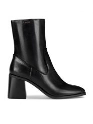 MEXX Botki MI001714643W Czarny. Czarne botki damskie Mexx, z materiału, bez obcasa, na słupku, bez zapięcia. Za 379.99 zł.