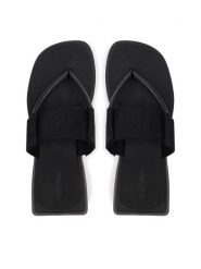 Calvin Klein Jeans Japonki Sq Low Wedge Sandal Rope YW0YW01717 Czarny. Czarne klapki damskie Calvin Klein Jeans, bez wzorów, z jeansu, bez obcasa. Za 199.99 zł.