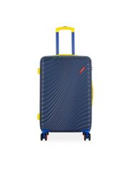 Semi Line Walizka średnia T5937-2 Granatowy. Niebieskie walizki Semi-line, bez wzorów, z tworzywa sztucznego, średnie. Za 189.99 zł.