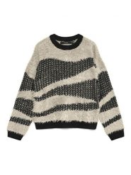 Vero Moda Sweter w kolorze kremowo-antracytowym rozmiar: XL. Brązowe swetry klasyczne damskie Vero Moda, xl, bez kołnierzyka. Za 113.63 zł.