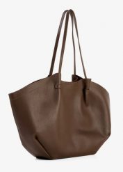 Torba shopper XXL. Brązowe shopper bag damskie bonprix, bez wzorów, ze skóry, duże, bez dodatków. Za 122.99 zł.