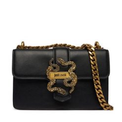 Torebka Just Cavalli. Czarne torebki klasyczne damskie Just Cavalli, bez wzorów, wizytowe, bez kołnierzyka, bez ramiączek. Za 782.99 zł.