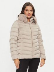Geox Kurtka puchowa Calithe W4626T T3122 F5025 Beżowy Regular Fit. Brązowe kurtki damskie Geox, bez wzorów, z puchu, bez kaptura. Za 919.99 zł.