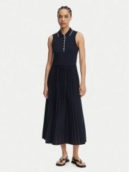 Tommy Hilfiger Sukienka codzienna 1985 Pleated WW0WW49621 Granatowy Regular Fit. Niebieskie sukienki damskie Tommy Hilfiger, na co dzień, xs, bez wzorów, z syntetyku, bez kołnierzyka, bez ramiączek, proste. Za 799.99 zł.