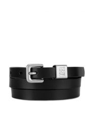 Gino Rossi Pasek Damski BLYL24002-3 SVL Czarny. Czarne paski damskie Gino Rossi, bez wzorów, ze skóry. Za 99.99 zł.