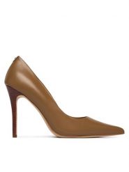 MICHAEL Michael Kors Szpilki Elyse High Pump 40R6EYHP1L Brązowy. Brązowe szpilki MICHAEL Michael Kors, bez wzorów, ze skóry, bez obcasa. Za 659.99 zł.