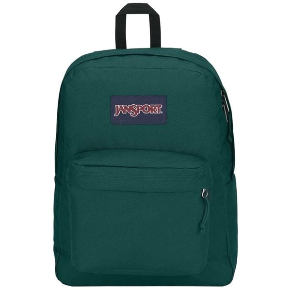 Plecak sportowo-turystyczny dla dorosłych Superbreak Backpack 26 L. Zielone plecaki damskie JanSport, bez wzorów, sportowe. Za 139.99 zł.