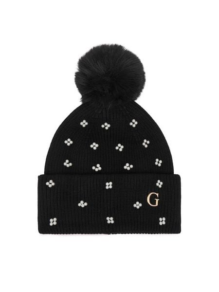 Guess Czapka AW5635 VIS01 Czarny. Czarne czapki zimowe damskie Guess, z wiskozy. Za 154.99 zł.