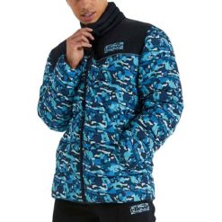 KURTKA MĘSKA ZIMOWA PUCHOWA BEZ KAPTURA ELLESSE. Niebieskie kurtki męskie Ellesse, na zimę, l, bez wzorów, z materiału, bez kaptura. Za 370.23 zł.