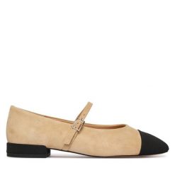 Baleriny Aldo. Brązowe baleriny damskie Aldo, bez wzorów, bez obcasa. Za 419.99 zł.