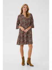 Kaffe Sukienka w kolorze brązowym rozmiar: 38. Brązowe sukienki damskie Kaffe, na co dzień, s, bez wzorów, z wiskozy, klasyczne, bez kołnierzyka, bez ramiączek, midi, proste. Za 118.84 zł.