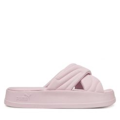 Klapki Puma. Czerwone klapki damskie Puma, bez wzorów, bez obcasa. Za 189.99 zł.