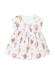 Mayoral Sukienka codzienna 1807 Różowy Regular Fit. Czerwone sukienki dziewczęce Mayoral, bez wzorów, z bawełny, bez ramiączek. Za 157.99 zł.