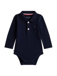Tommy Hilfiger Body dziecięce KN0KN02075 Granatowy. Niebieskie body niemowlęce Tommy Hilfiger, bez wzorów, z bawełny, bez ramiączek. Za 189.99 zł.