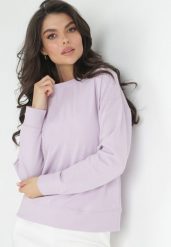 Fioletowa Bluza Dzianinowa Wsuwana ze Ściągaczem Avaeh. Fioletowe bluzy bez kaptura damskie Born2be, s, z dzianiny. Za 24.99 zł.