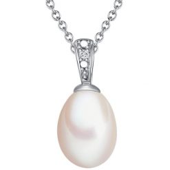 Lulu & Jane Srebro wysokiej pr óby Brylant Perła hodowlana słodkowodna Naszyjniki 1 ct Damski. Białe naszyjniki damskie Lulu & Jane, srebrne. Za 239.99 zł.