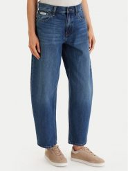 Calvin Klein Jeans Jeansy LV047F685G Niebieski Barrel Fit. Niebieskie jeansy damskie Calvin Klein Jeans. Za 409.99 zł.
