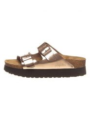 Papillio Skórzane klapki "Arizona" w kolorze miedzianym rozmiar: 39. Brązowe klapki damskie Papillio, bez wzorów, bez obcasa. Za 262.13 zł.