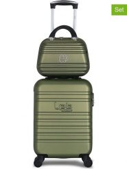 Les P´tites Bombes 2-częściowy zestaw "Aurelia" w kolorze khaki rozmiar: onesize. Brązowe walizki bez wzorów, z materiału. Za 212.80 zł.