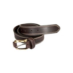 Pasek skórzany. Brązowe paski męskie NO BRAND, bez wzorów, ze skóry, sportowe. Za 79.99 zł.