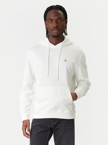 Calvin Klein Jeans Bluza LV04RC274G Biały Regular Fit. Białe bluzy bez kaptura męskie Calvin Klein Jeans, l, z bawełny. Za 249.99 zł.