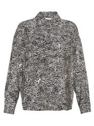 MOSS COPENHAGEN Koszula "Amabella" w kolorze czarno-kremowym rozmiar: XS/S. Brązowe koszule damskie MOSS COPENHAGEN, s, bez wzorów, z wiskozy, bez kołnierzyka, bez ramiączek. Za 87.81 zł.