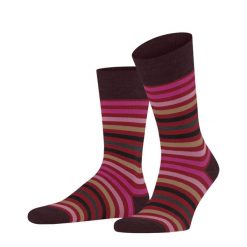 Skarpety Falke Tinted Stripe. Czerwone skarpetki męskie Falke, bez wzorów, z bawełny. Za 129.50 zł.