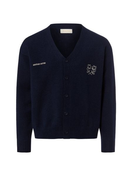 Another Cotton Lab Męski kardigan - Another Knit Mężczyźni niebieski, XS. Niebieskie kardigany męskie Another Cotton Lab, m, bez wzorów, z syntetyku, eleganckie, bez kołnierzyka. Za 479.95 zł.