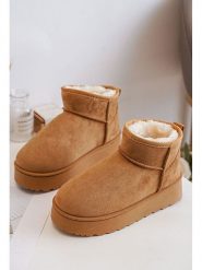 Rock & Joy Botki zimowe w kolorze jasnobrązowym rozmiar: 33. Brązowe botki damskie Rock & Joy, na zimę, z materiału, rockowe, bez obcasa, bez zapięcia. Za 126.15 zł.