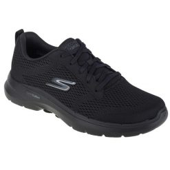 Buty sportowe Sneakersy męskie, Skechers Go Walk 6-Avalo. Czarne buty sportowe na co dzień męskie Skechers, bez zapięcia, trekkingowe. Za 279.99 zł.