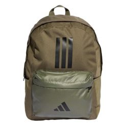 Plecak Classic Back-to-School 3-Stripes. Brązowe plecaki damskie Adidas, bez wzorów, z materiału, sportowe. Za 119.00 zł.