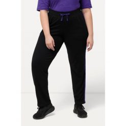 Damskie Spodnie dresowe paski elastyczny ściągacz kieszenie. Czarne spodnie dresowe damskie Ulla Popken, plus size, z bawełny. Za 143.99 zł.