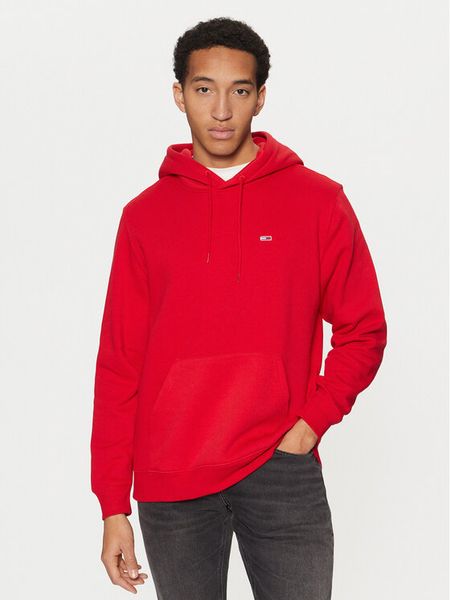 Tommy Jeans Bluza DM0DM20742 Czerwony Regular Fit. Czerwone bluzy bez kaptura męskie Tommy Jeans, l, z bawełny. Za 249.99 zł.