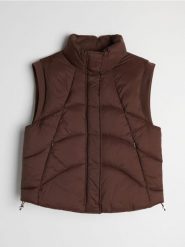 Pikowana kamizelka puffer - brązowy. Brązowe kamizelki damskie Sinsay, l. Za 79.99 zł.