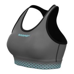 Biustonosz fitness SMMASH Scale. Szare biustonosze sportowe damskie SMMASH, bez wzorów. Za 69.99 zł.