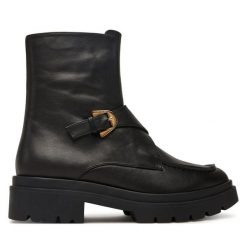 Botki Coccinelle. Czarne botki damskie Coccinelle, bez obcasa, na płaskiej podeszwie, bez zapięcia. Za 1,299.00 zł.