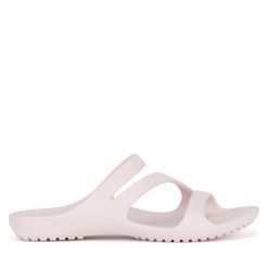 Klapki Crocs. Czerwone klapki damskie Crocs, bez wzorów, bez obcasa. Za 149.99 zł.