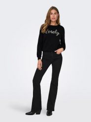 ONLY Bluza w kolorze czarnym rozmiar: L. Czarne bluzy bez kaptura damskie Only, l. Za 74.63 zł.