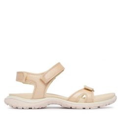 Sandały ECCO. Brązowe sandały damskie ECCO, bez wzorów, bez obcasa, na płaskiej podeszwie. Za 479.99 zł.