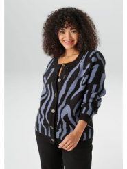 Aniston Kardigan w kolorze czarno-niebieskim rozmiar: 46. Czarne kardigany damskie Aniston, bez wzorów. Za 110.29 zł.