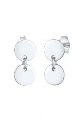 Elli Damskie kolczyki płytkowe Boho Look z pozłacanego srebra próby 925 Sterling Silver Kolczyki 1 ct. Szare kolczyki damskie Elli, pozłacane. Za 207.39 zł.